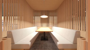 Camla çevrili toplantı odalarının 3 boyutlu canlandırması