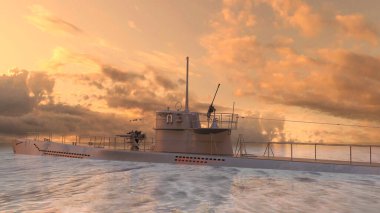 Denizaltının 3D görüntülemesi