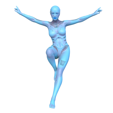 Dişi bir sayborgun 3D canlandırması