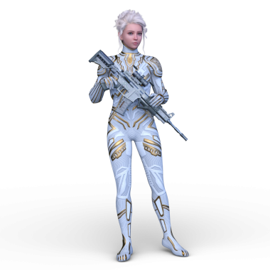 Bir siber kadının 3 boyutlu canlandırması