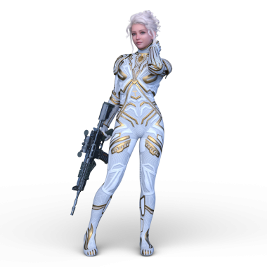 Bir siber kadının 3 boyutlu canlandırması