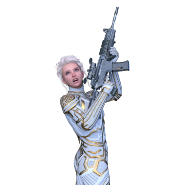 Bir siber kadının 3 boyutlu canlandırması