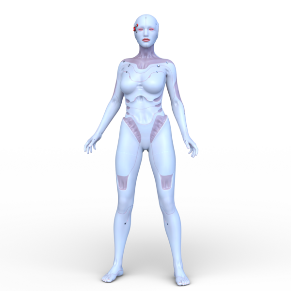 Dişi bir sayborgun 3D canlandırması