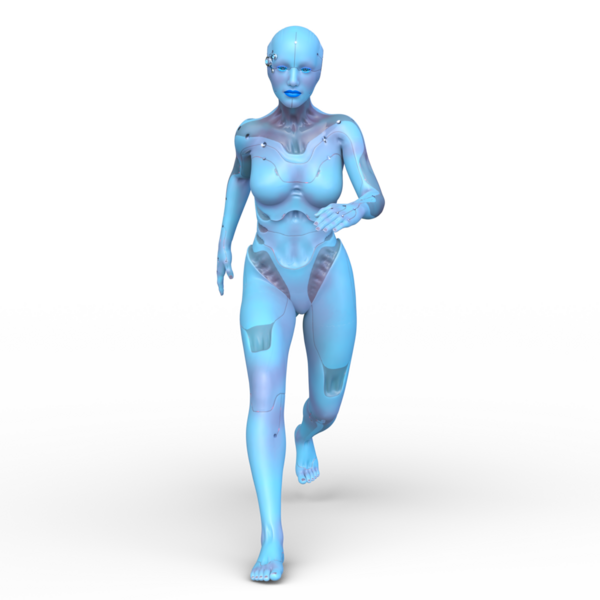 Dişi bir sayborgun 3D canlandırması