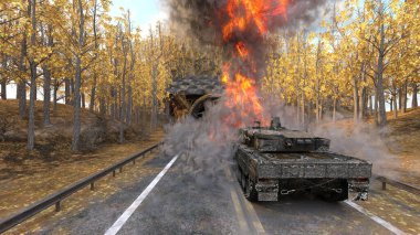 Bir tankın 3B görüntülemesi