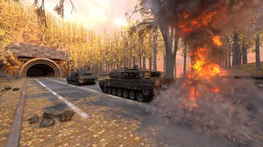 Bir tankın 3B görüntülemesi