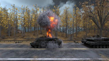 Bir tankın 3B görüntülemesi