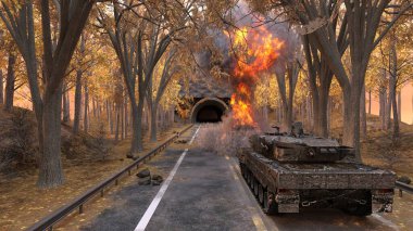 Bir tankın 3B görüntülemesi