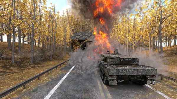 Bir tankın 3B görüntülemesi