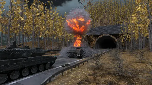 Bir tankın 3B görüntülemesi