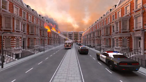 Yangın sahnesinin 3 boyutlu canlandırması