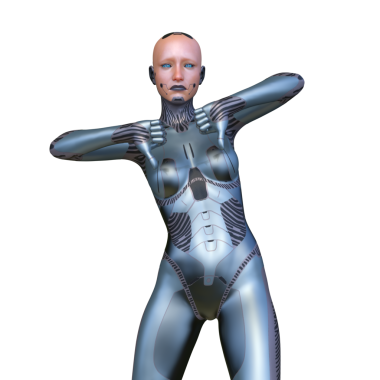 Dişi bir sayborgun 3D canlandırması