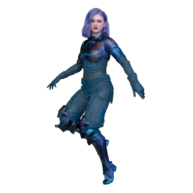 bir kadın savaşçı 3D render