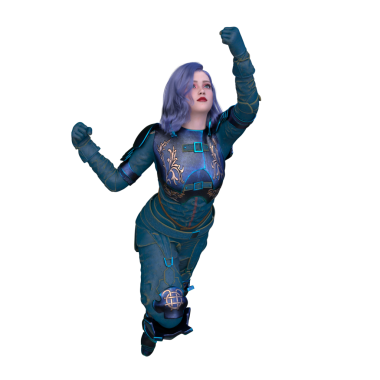 bir kadın savaşçı 3D render