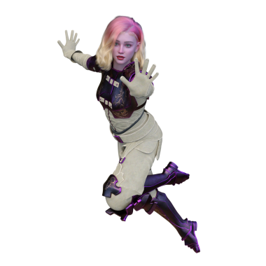 bir kadın savaşçı 3D render