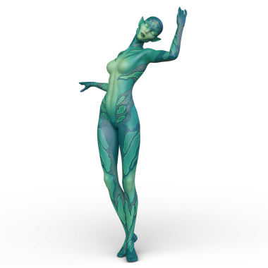 Dişi bir uzaylının 3D görüntüsü