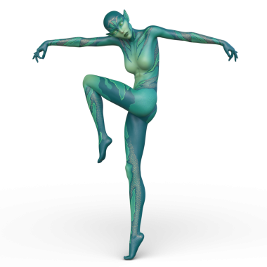 Dişi bir uzaylının 3D görüntüsü