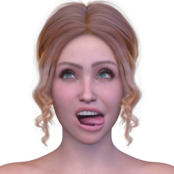 Bir kadının yüzünün 3 boyutlu görüntüsü.