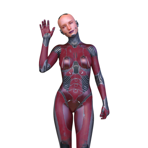 Dişi bir sayborgun 3D canlandırması