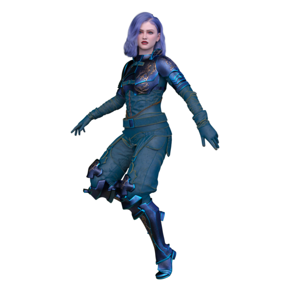 bir kadın savaşçı 3D render