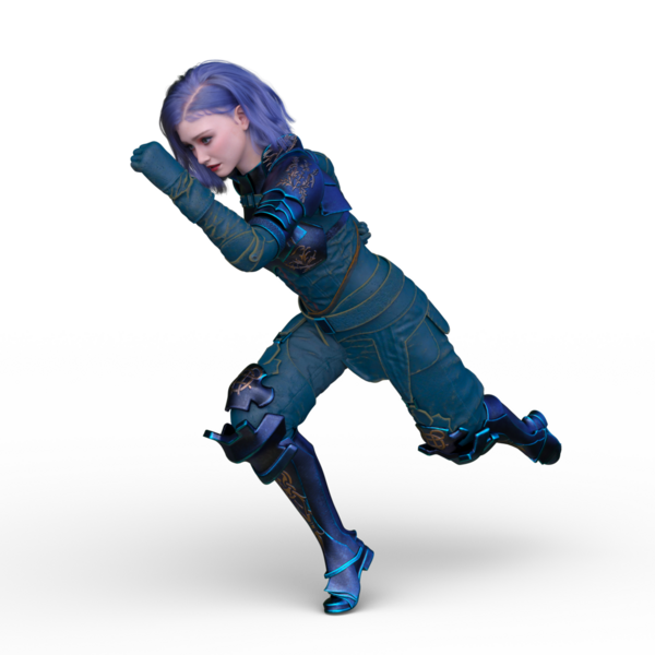 bir kadın savaşçı 3D render