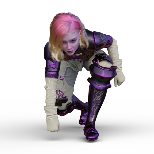 bir kadın savaşçı 3D render