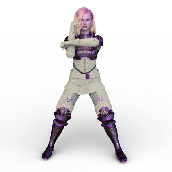 bir kadın savaşçı 3D render