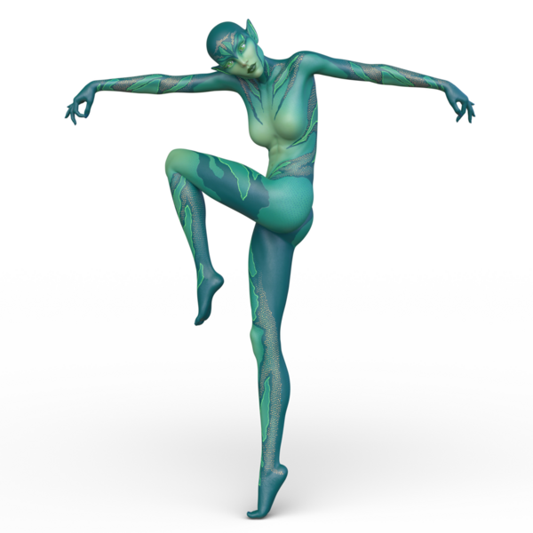 Dişi bir uzaylının 3D görüntüsü