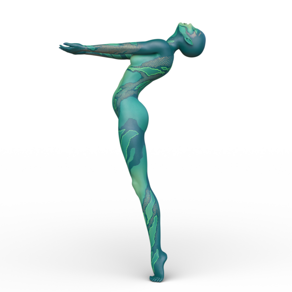 Dişi bir uzaylının 3D görüntüsü