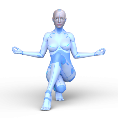 Dişi bir sayborgun 3D canlandırması