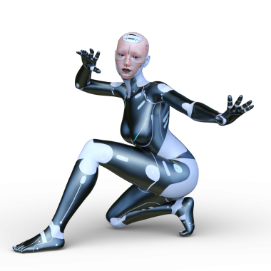 Dişi bir sayborgun 3D canlandırması