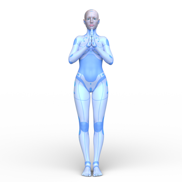 Dişi bir sayborgun 3D canlandırması