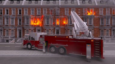 Yangın sahnesinin 3 boyutlu canlandırması