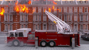 Yangın sahnesinin 3 boyutlu canlandırması