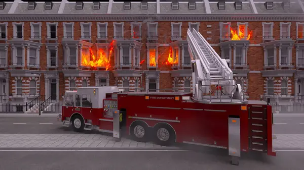 Yangın sahnesinin 3 boyutlu canlandırması