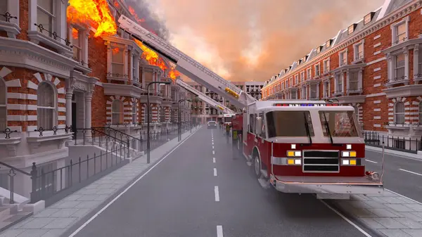 Yangın sahnesinin 3 boyutlu canlandırması