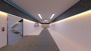 Uzay gemisi hangarının 3D görüntülemesi