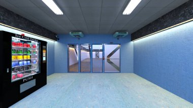 Uzay gemisi hangarının 3D görüntülemesi