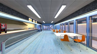 Uzay gemisi hangarının 3D görüntülemesi