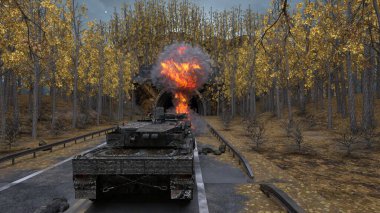 Bir tankın 3B görüntülemesi