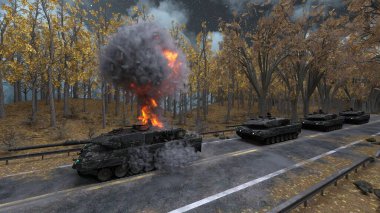 Bir tankın 3B görüntülemesi