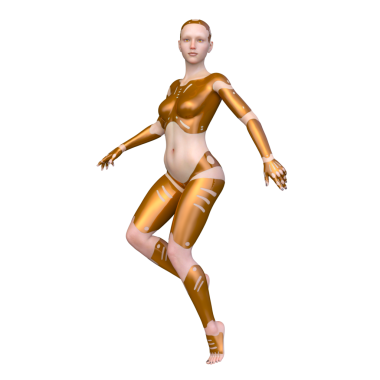 Dişi bir sayborgun 3D canlandırması