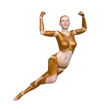 Dişi bir sayborgun 3D canlandırması