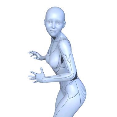 Dişi bir sayborgun 3D canlandırması