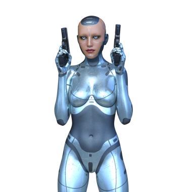 Dişi bir sayborgun 3D canlandırması