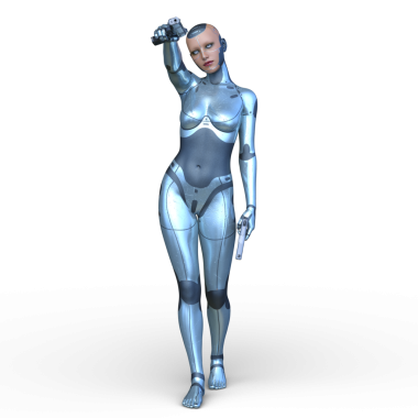 Dişi bir sayborgun 3D canlandırması