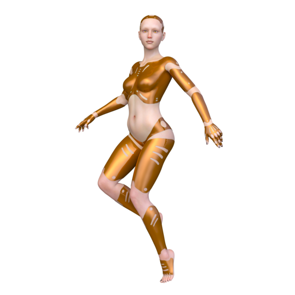 Dişi bir sayborgun 3D canlandırması