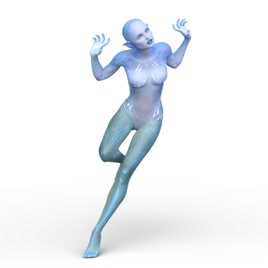 Dişi bir uzaylının 3D görüntüsü