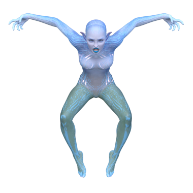 Dişi bir uzaylının 3D görüntüsü