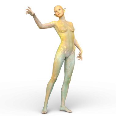 Dişi bir uzaylının 3D görüntüsü